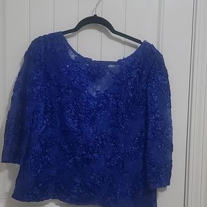 Women royal blue top